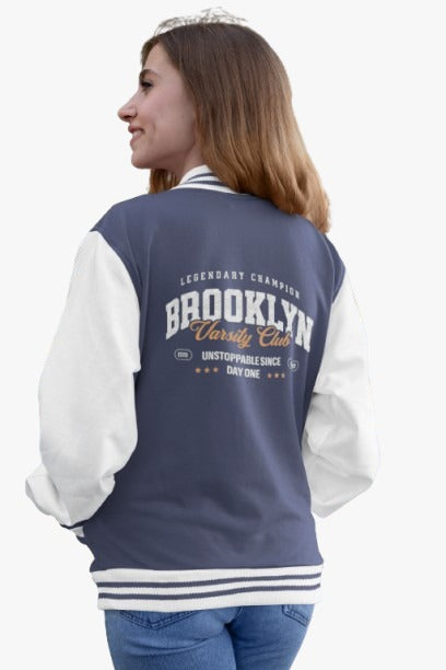 Unisex Varsity Jacket Navy Blue