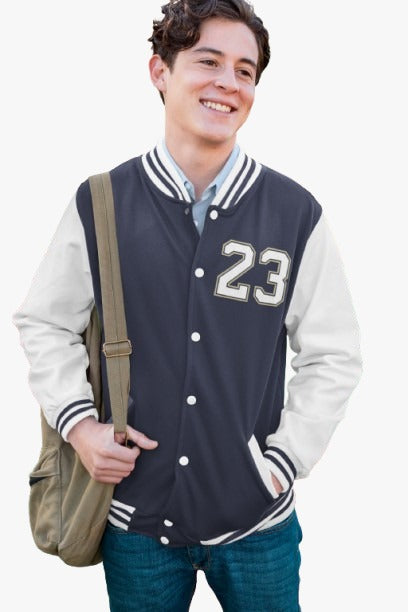 Unisex Varsity Jacket Navy Blue